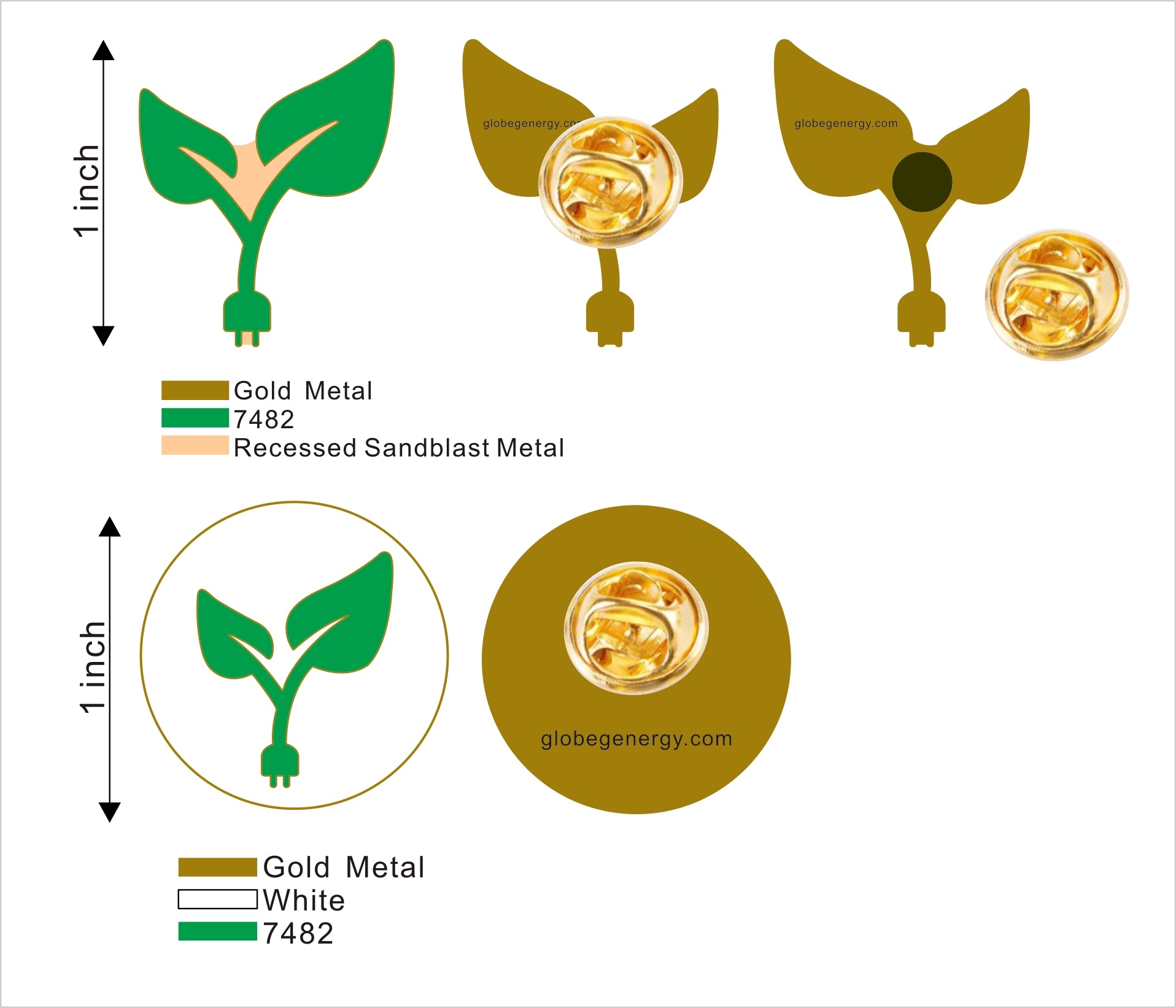 Globe-Gen Energy Pins
